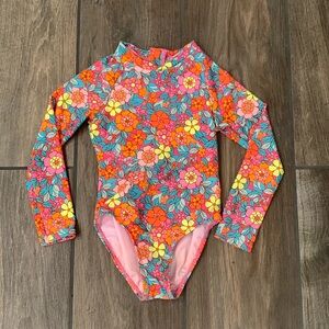 Cat and jack girls swim xs retro row rash guard